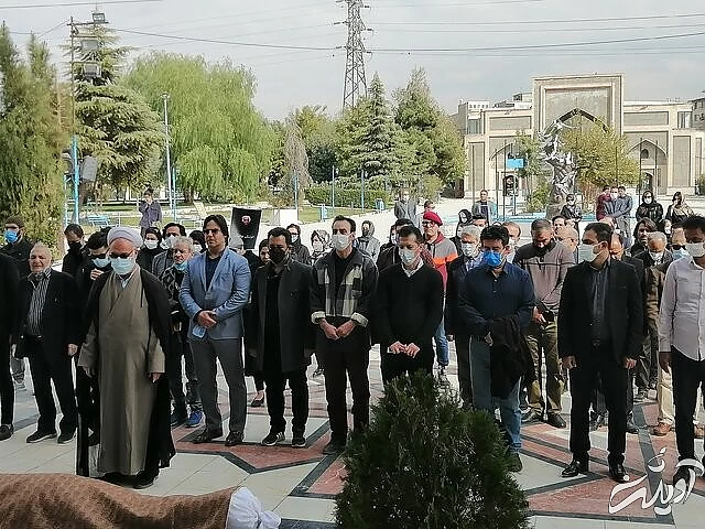 پیکر هوشنگ چالنگی با نوای کرنا به خاک سپرده شد